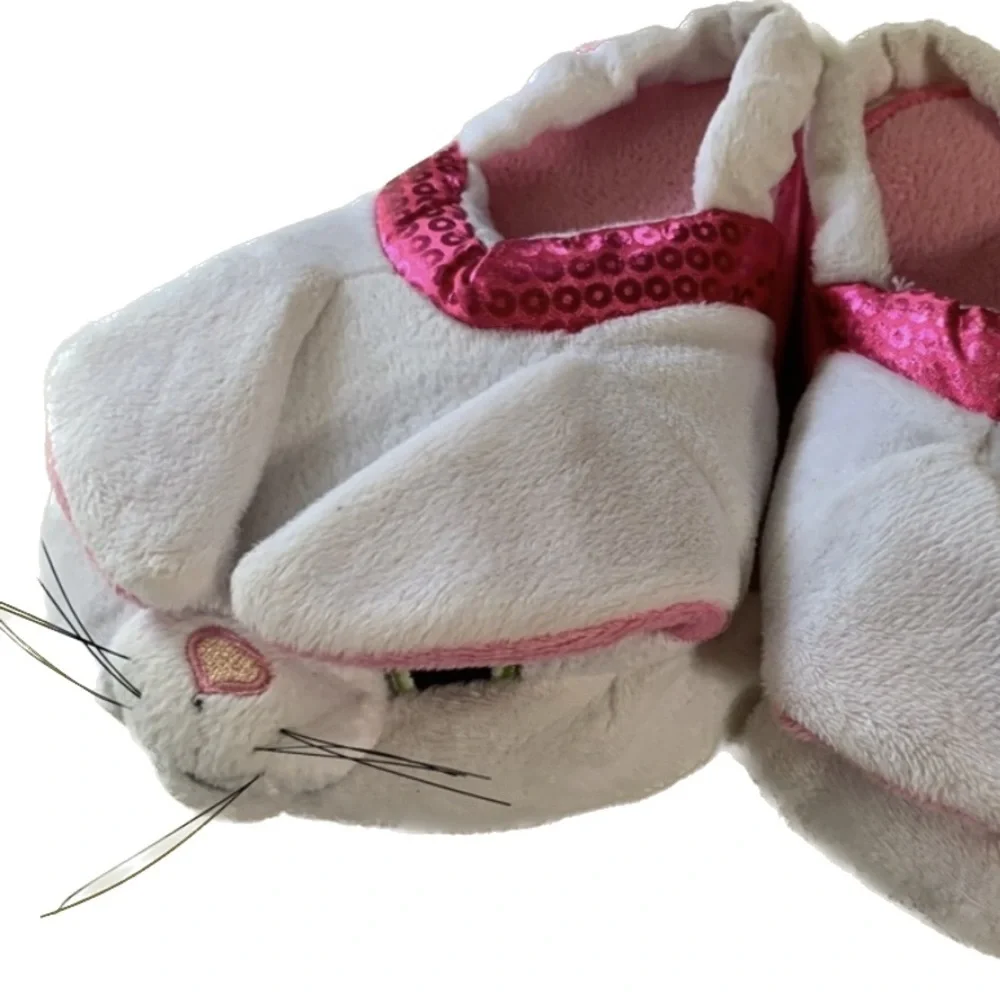 Easter Bunny Rabbit Slippers Toddler 9 10 Ears Lift